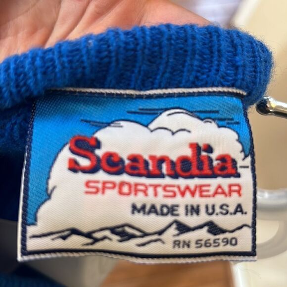Men’s L Vintage Made in the USA Scandia Ski Sweater - Picture 12 of 13